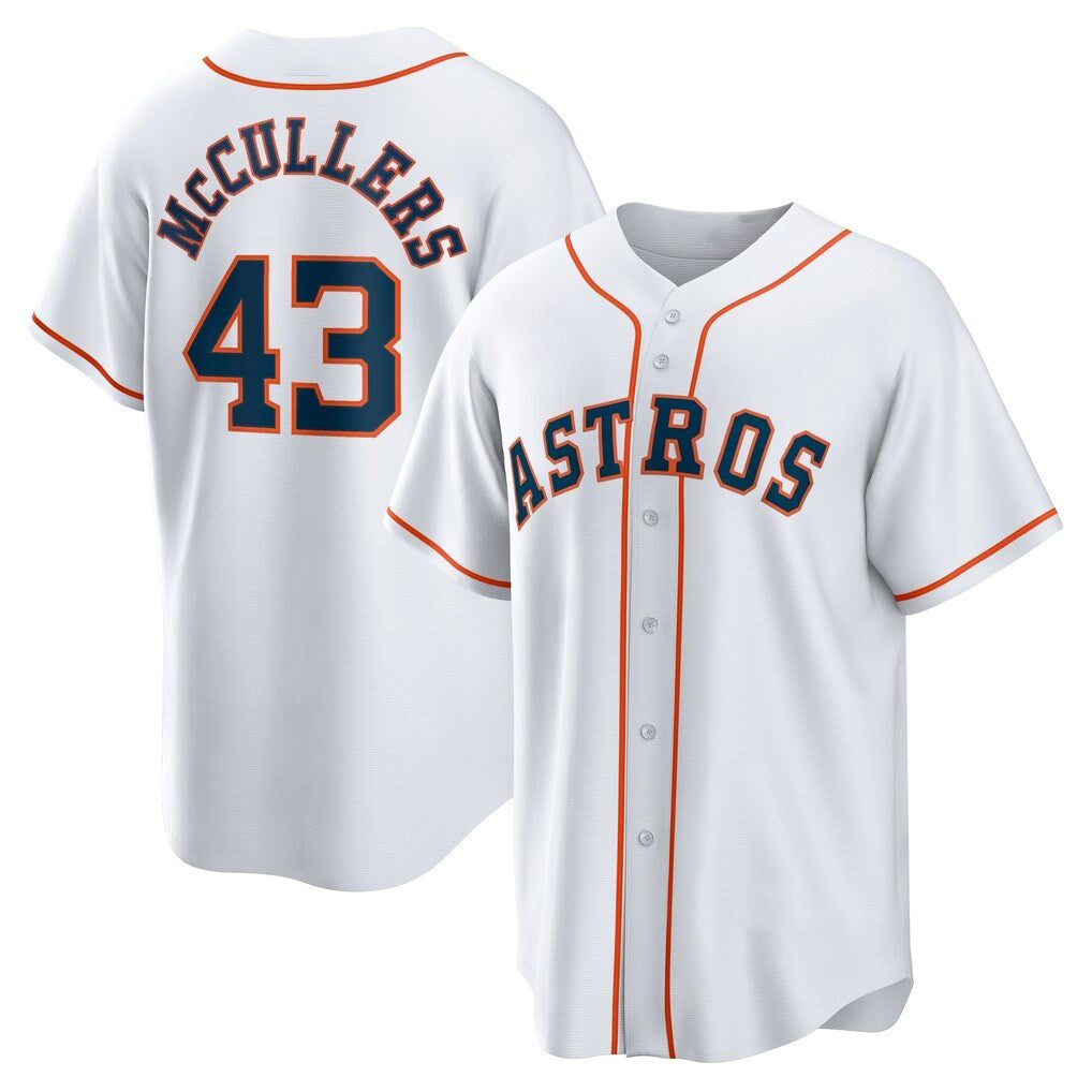 Houston Astros #43 Lance McCullers Jr. White FEDASGOGE Home Replica Jersey