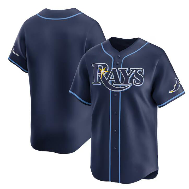 Tampa Bay Rays Blank Navy FEDASGOGE Away Limited Stitched Jersey