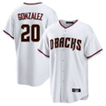Arizona Diamondbacks #20 Luis Gonzalez Player White FEDASGOGE Home Game Stitched Jerseys