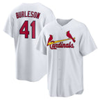 St. Louis Cardinals #41 Alec Burleson White FEDASGOGE Home Replica Jersey