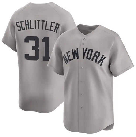 New York Yankees #31 Cam Schlittler Gray FEDASGOGE 2026 Road Limited Stitched Jersey