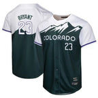 Colorado Rockies #23 Kris Bryant Player Green FEDASGOGE City Connect Limited Home Game Stitched Jerseys