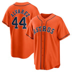 Houston Astros #44 Yordan ¨¢lvarez Orange FEDASGOGE Alternate Replica Player Jersey