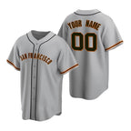 Custom San Francisco Giants Gray FEDASGOGE Stitched Cool Base Road Jersey