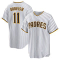 San Diego Padres #11 Yu Darvish White FEDASGOGE Home Replica Player Jersey