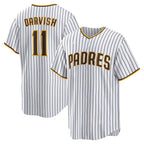 San Diego Padres #11 Yu Darvish White FEDASGOGE Home Replica Player Jersey