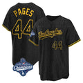 Los Angeles Dodgers #44 Andy Pages Player Black Gold FEDASGOGE World Series Meet Limited Home Stitched Jerseys