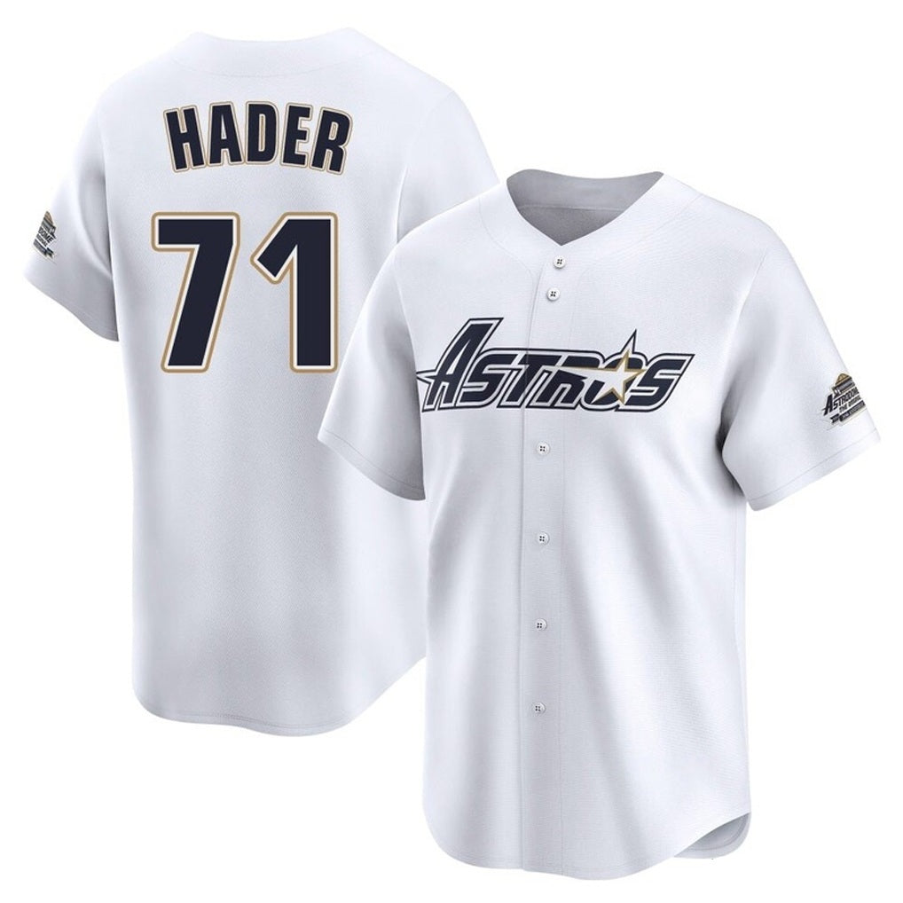 Houston Astros #71 Josh Hader Player White FEDASGOGE Throwback Cooperstown Collection Limited Stitched Jerseys