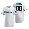 Custom Miami Marlins White FEDASGOGE 2020 Stitched Flex Base Jersey