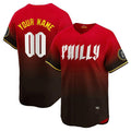 Custom Philadelphia Phillies Active Player Red FEDASGOGE 2024 City Connect Limited Stitched Jersey