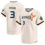 Houston Astros #3 Jeremy Pena Player Cream FEDASGOGE Limited Home Stitched Jerseys