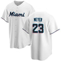 Miami Marlins #23 Max Meyer White FEDASGOGE Cool Base Stitched Jersey