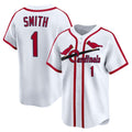 St. Louis Cardinals #1 Ozzie Smith White FEDASGOGE Throwback Cooperstown Collection Limited Jersey