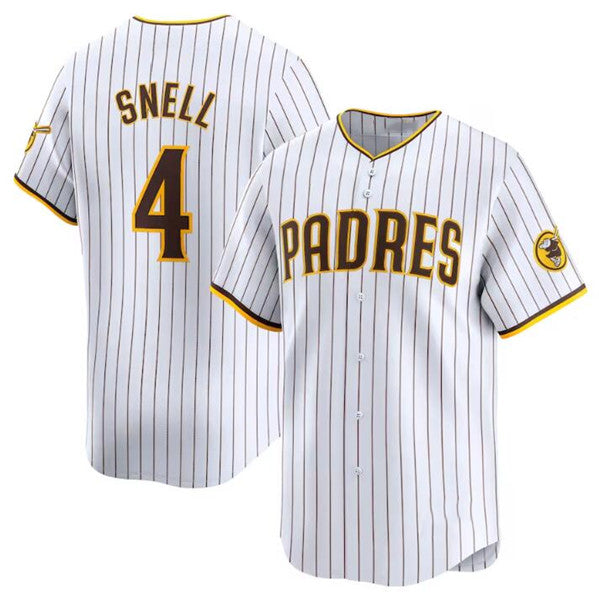 San Diego Padres #4 Blake Snell White FEDASGOGE 2024 Home Limited Stitched Jersey