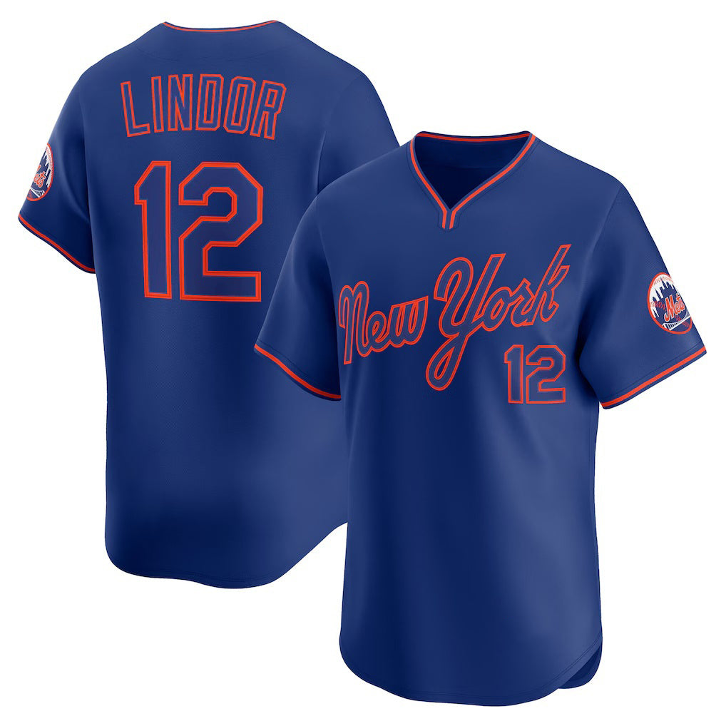 New York Mets #12 Francisco Lindor Royal FEDASGOGE Alternate Limited Player Jersey