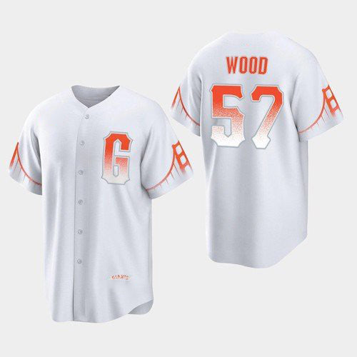 San Francisco Giants #57 Alex Wood White FEDASGOGE 2021 City Connect Jersey