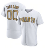 Custom San Diego Padres Active Player White FEDASGOGE 2022 All-Star Flex Base Stitched Jersey