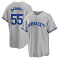 Kansas City Royals #55 Cole Ragans Player Gray FEDASGOGE Game Home Stitched Jerseys