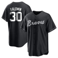Atlanta Braves #30 Drake Baldwin Player Black FEDASGOGE Home Game Stitched Jerseys