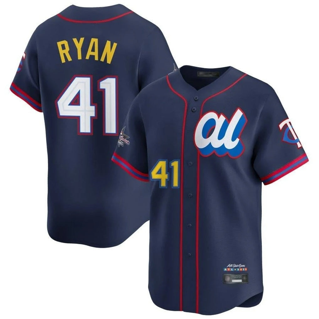 Minnesota Twins #41 Joe Ryan Player Navy FEDASGOGEAll-star Game Limited Home Stitched Jerseys