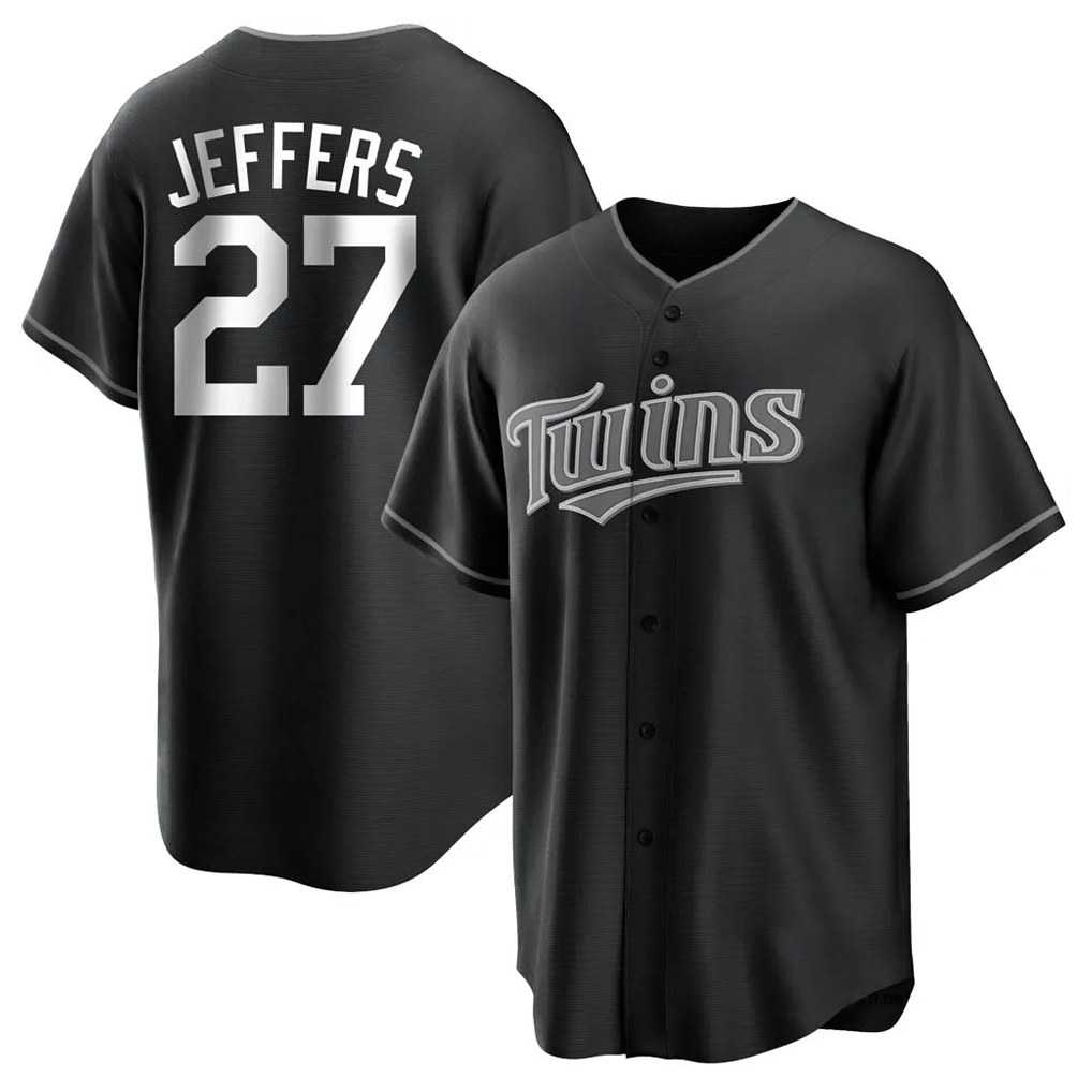Minnesota Twins #27 Ryan Jeffers Player Black FEDASGOGEHome Game Stitched Jerseys