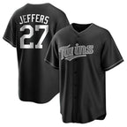 Minnesota Twins #27 Ryan Jeffers Player Black FEDASGOGEHome Game Stitched Jerseys