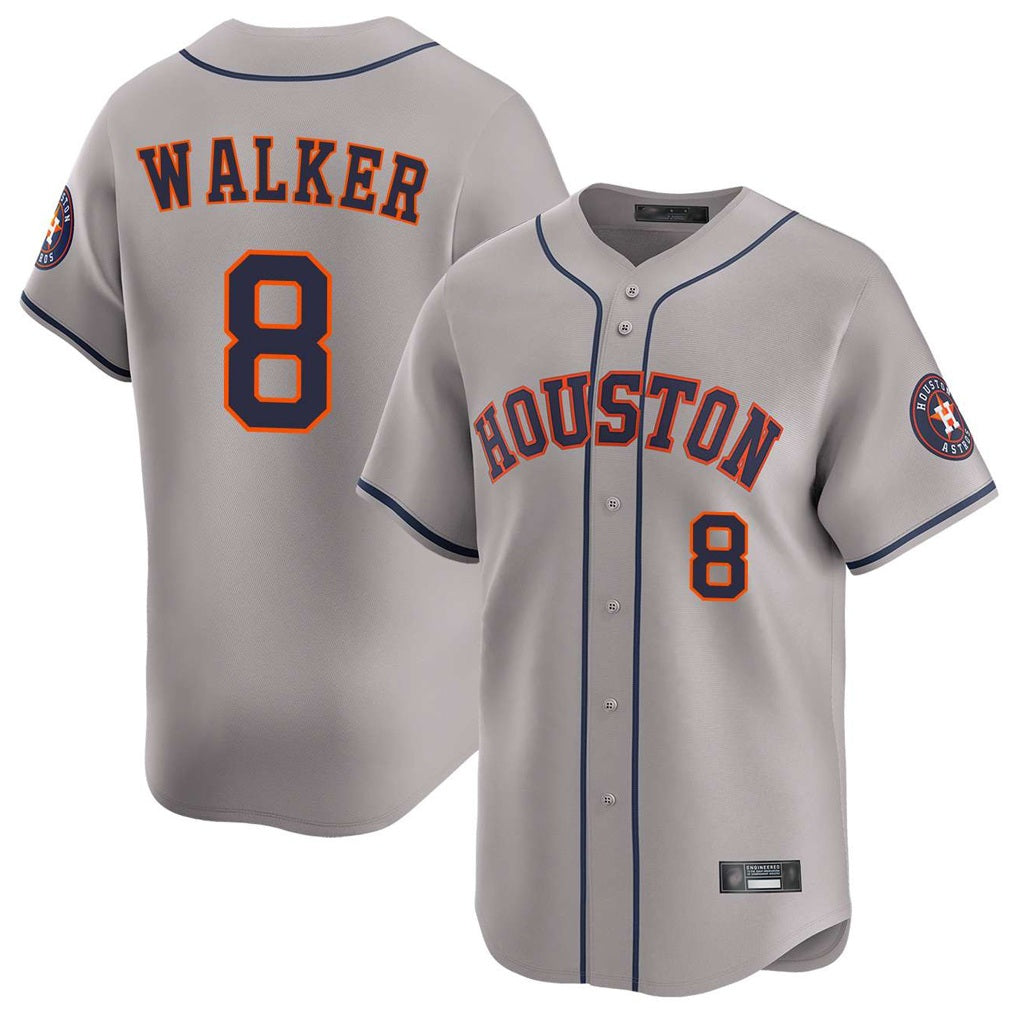 Houston Astros #8 Christian Walker Player Gray FEDASGOGE Home Limited Stitched Jerseys