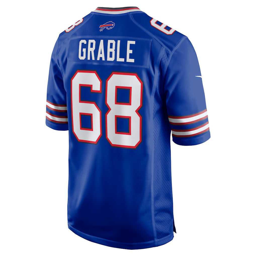 B.Bills #68 Tylan Grable Royal FEDASGOGE Game Jersey