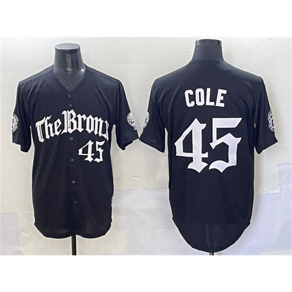 New York Yankees #45 Gerrit Cole Black FEDASGOGE 'Gothic Legacy Edition' Vapor Premier Limited Stitched Jersey