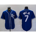 Kansas City Royals #7 Bobby Witt Jr Royal FEDASGOGE Cool Base Stitched Jersey