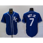 Kansas City Royals #7 Bobby Witt Jr Royal FEDASGOGE Cool Base Stitched Jersey