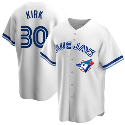 Toronto Blue Jays #30 Alejandro Kirk White FEDASGOGE Home Cooperstown Collection Player Jersey