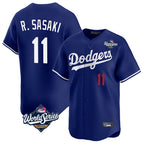 Los Angeles Dodgers #11 Roki Sasaki Player Royal FEDASGOGE World Series Limited Home Stitched Jerseys