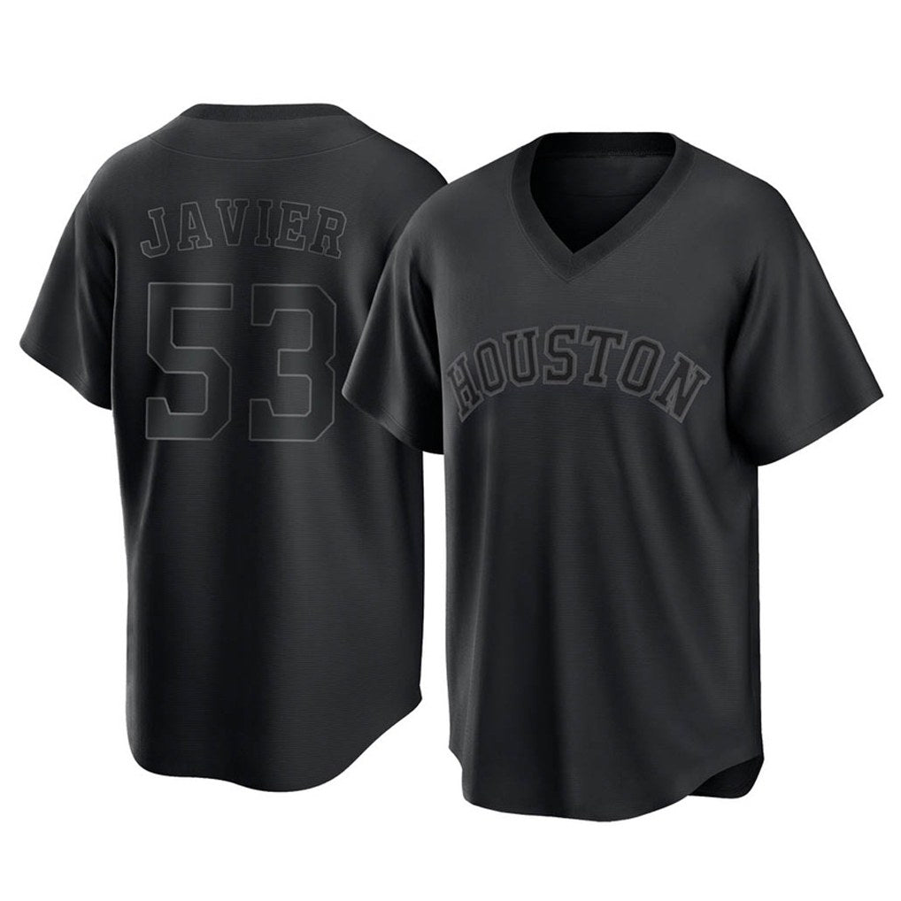 Houston Astros #53 Cristian Javier Player Black FEDASGOGE Fashion T-shirt Home Game Stitched Jerseys