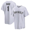 Colorado Rockies #1 Dad White FEDASGOGE Home Replica Jersey