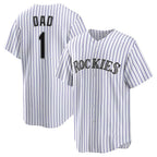 Colorado Rockies #1 Dad White FEDASGOGE Home Replica Jersey