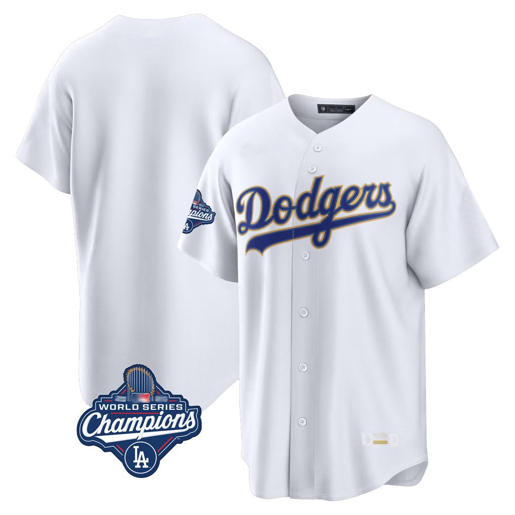 Los Angeles Dodgers Blank Player Gold White FEDASGOGE 2026 Collection Stadium Limited World Series Meet Stitched Jerseys