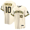 Milwaukee Brewers #10 Sal Frelick Player Cream FEDASGOGE Home Limited Stitched Jerseys