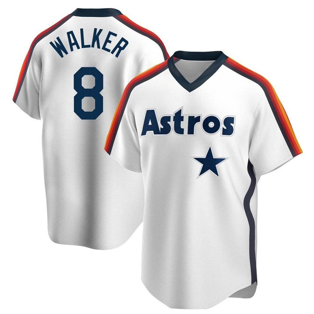 Houston Astros #8 Christian Walker Player White FEDASGOGE Cooperstown Collection T-shirt Stitched Jerseys