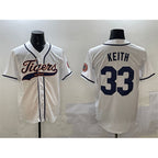 Detroit Tigers #33 Colt Keith White FEDASGOGE With Patch Cool Base Stitched Jersey