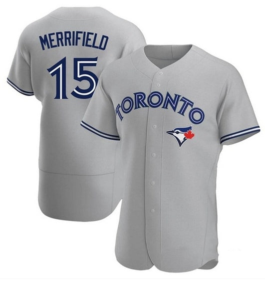 Toronto Blue Jays #15 Whit Merrifield Gray FEDASGOGE Road Flex Base Player Jersey