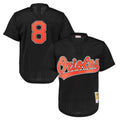 Baltimore Orioles #8 Cal Ripken Player Black FEDASGOGE Mitchell & Ness 1997 Cooperstown Mesh Game Stitched Jerseys