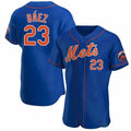 New York Mets #23 Javier Baez Royal FEDASGOGE Anthentic Jersey