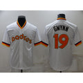 San Diego Padres #19 Tony Gwynn White FEDASGOGE Cooperstown Collection Stitched Throwback Jersey