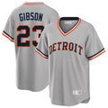 Detroit Tigers #23 Kirk Gibson Player Gray FEDASGOGE Cooperstown T-shirt Home Game Stitched Jerseys