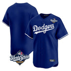 Los Angeles Dodgers Blank Player Royal FEDASGOGE Limited Home World Series Stitched Jerseys