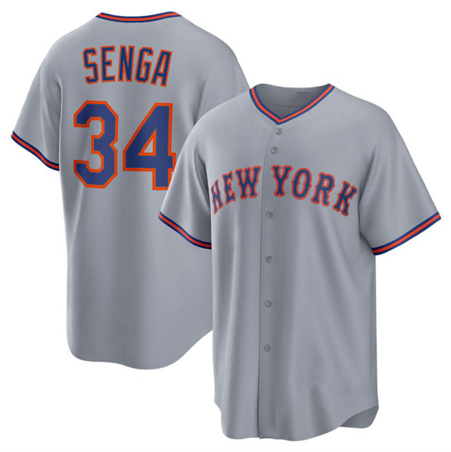New York Mets #34 Kodai Senga Gray FEDASGOGE 2025 Limited Stitched Jersey
