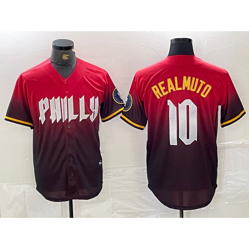 Philadelphia Phillies #10 JT Realmuto Red FEDASGOGE 2024 City Cool Base Jersey