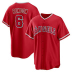 Los Angeles Angels #6 Anthony Rendon Red FEDASGOGE Alternate Replica Player Name Jersey