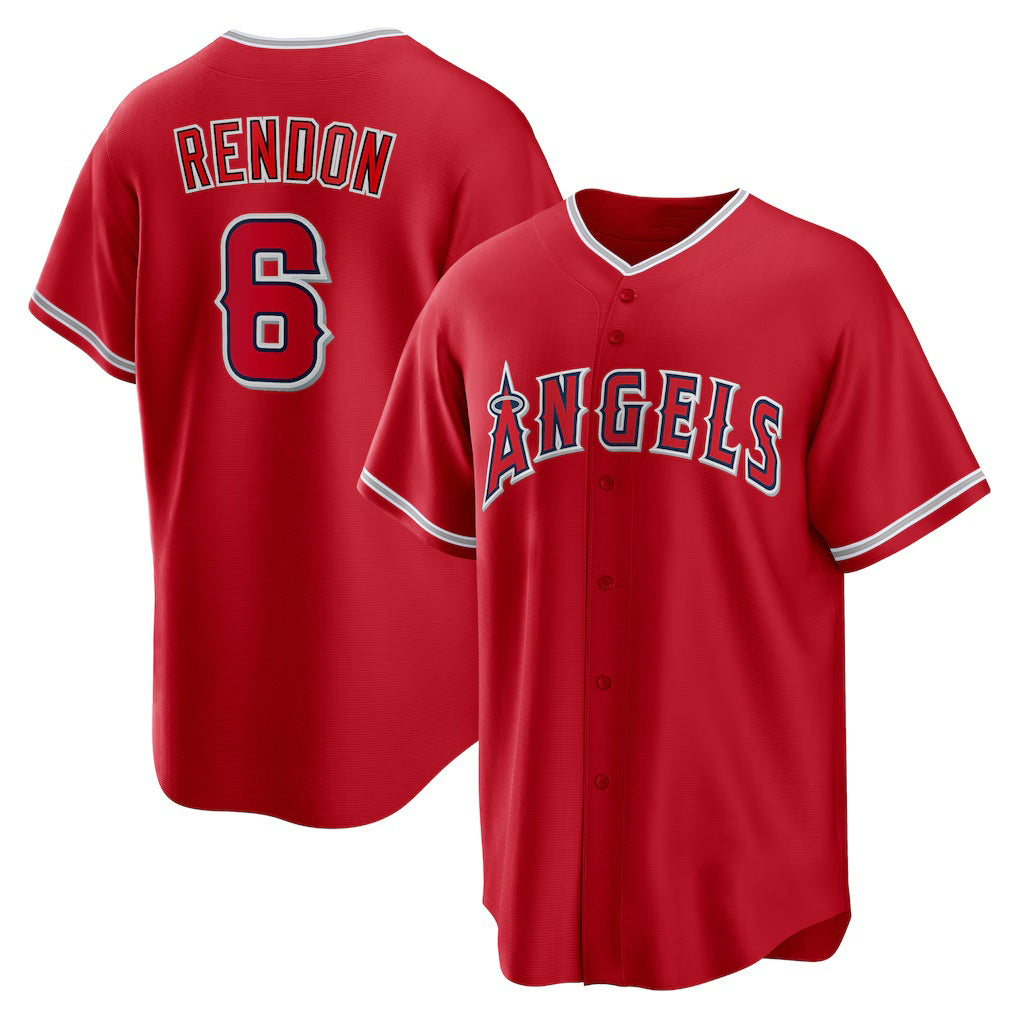 Los Angeles Angels #6 Anthony Rendon Red FEDASGOGE Alternate Replica Player Name Jersey